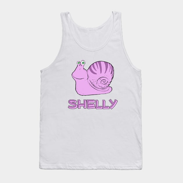 Shelly the snail Tank Top by old_school_designs